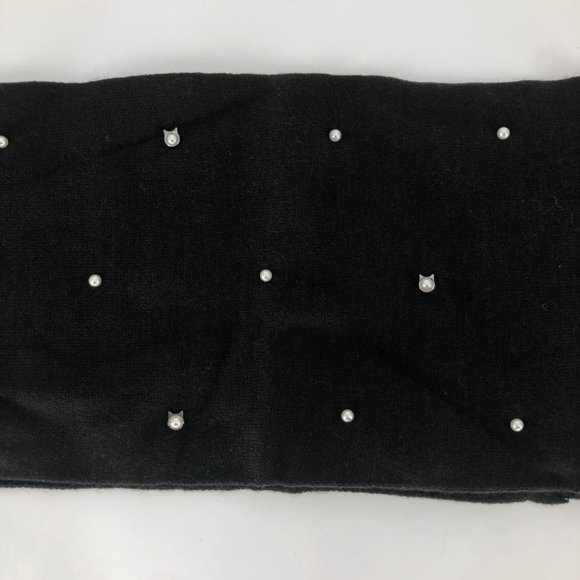 Karl Lagerfeld Women Infinity Black Winter Scarf - Picture 2 of 6